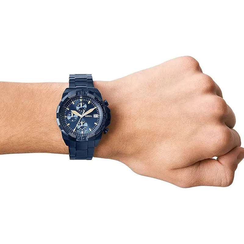 Fossil Bronson Chronograph Blue Dial Men’s Watch- FS5916